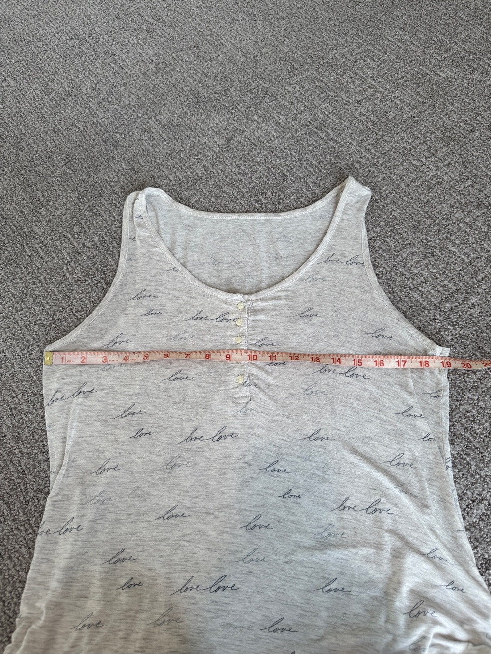 LOVE by Gap Light Gray Sleep Tank & Shorts Set Size Small - Picture 8 of 13